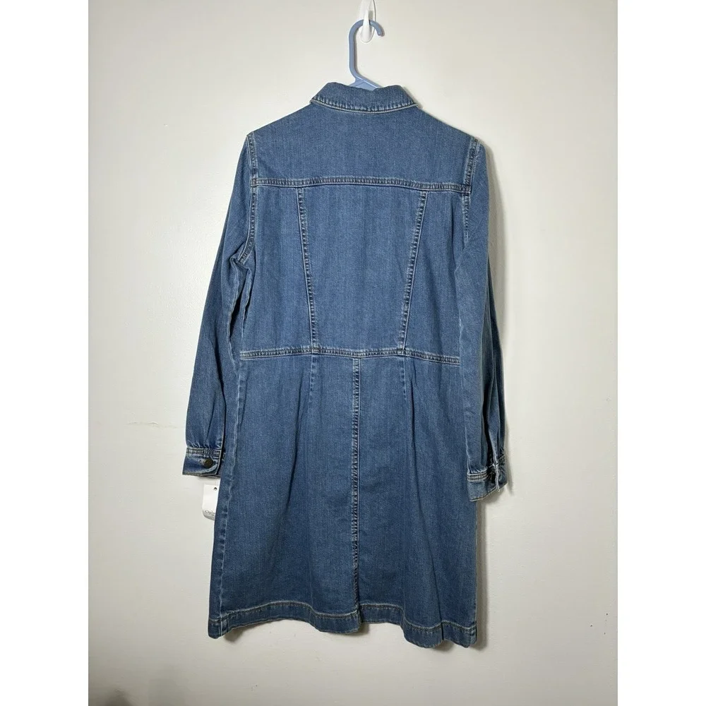 NEW! Ophelia Roe Button Up Denim Dress Sz 10 Western‎ Rodeo Long Sleeve